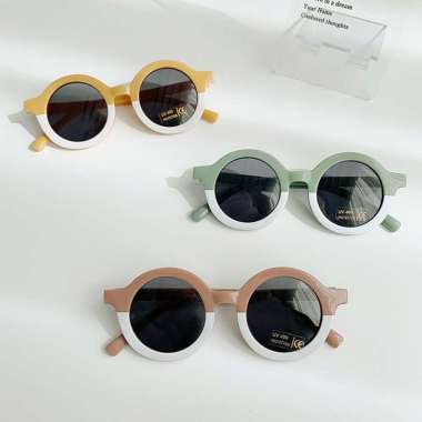OEM SK-C669 Kacamata Anak Perempuan Bulat Leopard UV400 Anti Ultraviolet Bayi Berjemur / Kaca Mata L