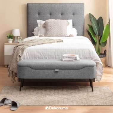 Dekoruma Denji Sofa Bench dengan Penyimpanan - Storage Bench Abu
