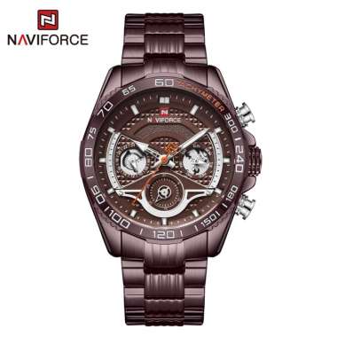 NAVIFORCE Jam Tangan Pria Analog NF-9185M - STAINLESS STEEL CH-10