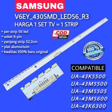 BACKLIGHT TV LED SAMSUNG UA43K6300 UA43M5500 UA43K5500 UA43M5600 UA43M5505 UA 43M5500 43M5500 UA43M5