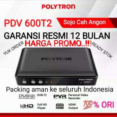 stb Polytron set top box pdv 600t2 dvb t2 receiver tv digital original warna PDV 600T2