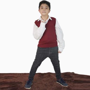 Jfashion Rompi Vest Rajut Anak 4 Merah