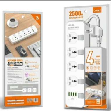 Steker colokan listrik LDNIO SC4408 universal power socket 4usb port