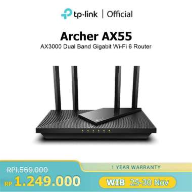 TP-LINK Archer AX55 AX3000 Dual Band Gigabit Wi-Fi 6 Router High Power Wireless AX Wifi 6 Router Wit