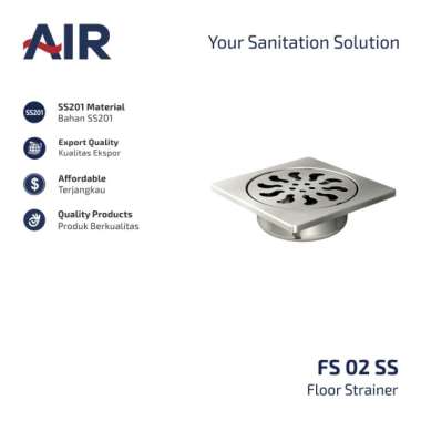 AIR Floor Strainer/Floor Drain/Pembuangan Air Lantai FS 02 SS CHROME