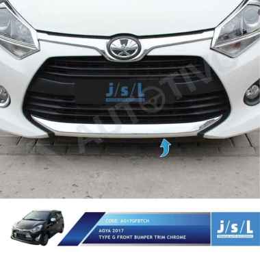 JSL Front Bumper Trim Type G Lis Bumper Depan for New Agya 2017 CHROME