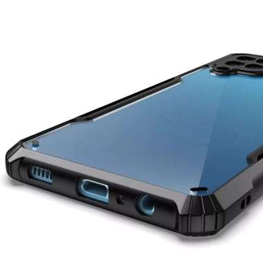 Promo Case Transparan Samsung A22 4G / M22 / M32 Softcase Clear Back Cover Samsung M32 Hitam