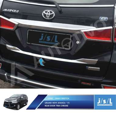 JSL Rear Door Trim List Pintu Belakang Mobil for Grand All New Avanza CHROME