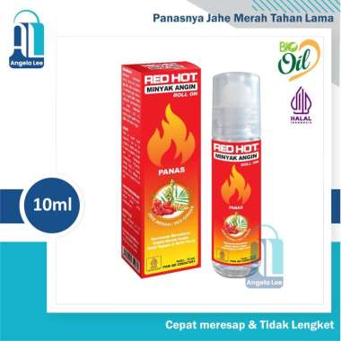 RED HOT Minyak Angin Aromatherapy Roll On Jahe Merah Ori Panas 10ml - Jahe Merah Jahe Merah