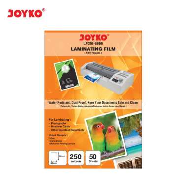Joyko LF250-6898 Laminating Film Plastik Laminating [50 Sheets] Netral