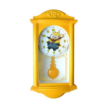 Esa Hello Kitty Minion Doraemon Bandul Jam Dinding Anak  [40 cm] + Free Baterai - #kuning