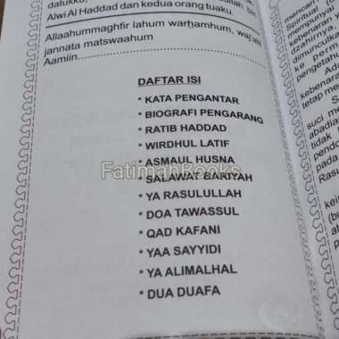 Buku Ratib Al Haddad dan Wirdullathif 168 Halaman