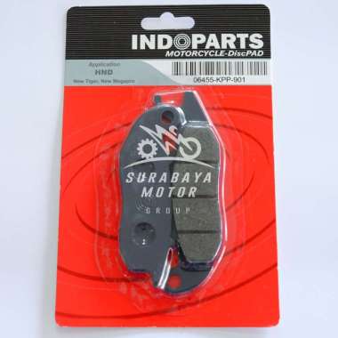 Indoparts Discpad Depan Verza CB150R CBR150 Mega Pro Baru (Kampas Rem Depan) KPP Indoparts BLACK
