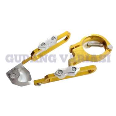 kleman breket selang rem depan model V Cnc capit udang warna Kuning