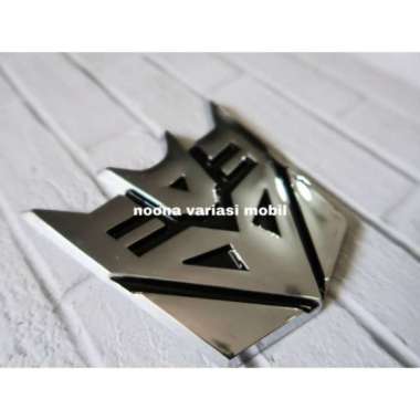 noona variasi mobil Decepticon Transformers Emblem Logo Mobil CHROME