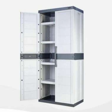 Lemari Pakaian Lemari Plastik Arisa CA-202 | CA202 gagang handle pintu Full rak