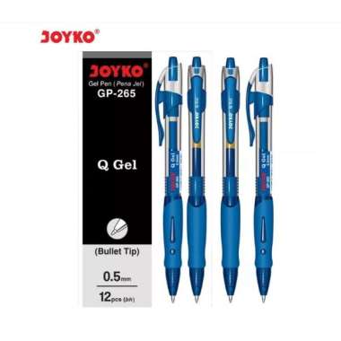 Pulpen Gel Joyko GP-265 Q-Gel 0.5mm/Pulpen Joyko Q-Gel (LUSIN) biru