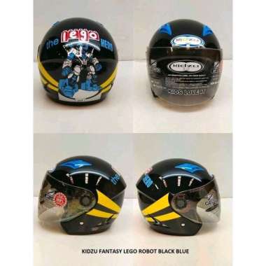 Helm Anak / Helm Kidzu Fantasy / Helm SNI Lego Robot  Blackblue