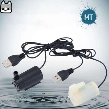 Water pump micro mini submersible 3V5v6v USB DC putih tp selang