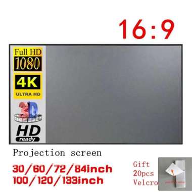 Taffstudio Kain Layar Proyektor Anti Light Ambient Screen Curtain 84 I