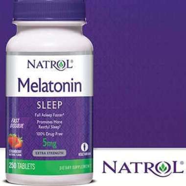 Natrol Melatonin 5 Mg Strawberry Flavor [isi 250 Tablet] Eceran 20 Tablet
