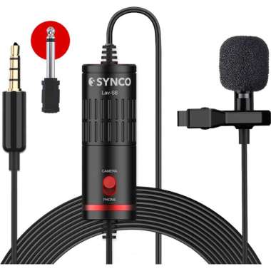 Gudang Digital - Synco Lav-S6 Lavalier Microphone black