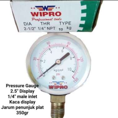 Manometer 10 Bar Pressure Gauge Meter Tekanan Angin