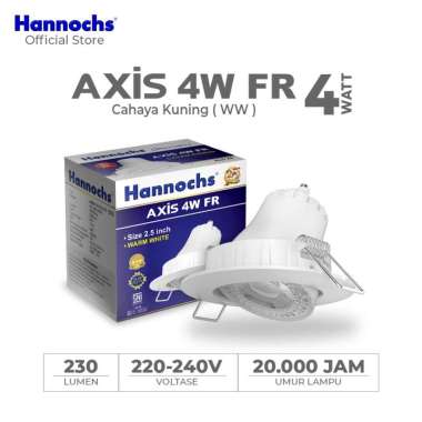 Hannochs Downlight LED Axis 4 Watt FR Cahaya Kuning - Spotlight