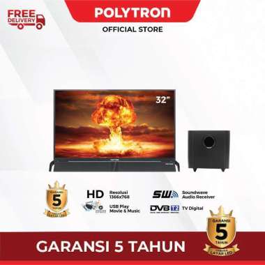POLYTRON PLD 32BV1558 Digital TV Cinemax Soundbar [32 Inch]