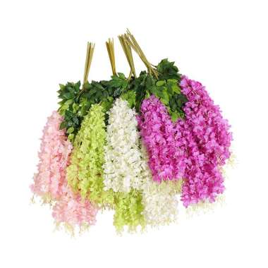 OEM SK-C745 Bunga Hias Wisteria Ornamen / Bunga Artificial Wisteria Gantung Tanaman Bunga Rambat Hia