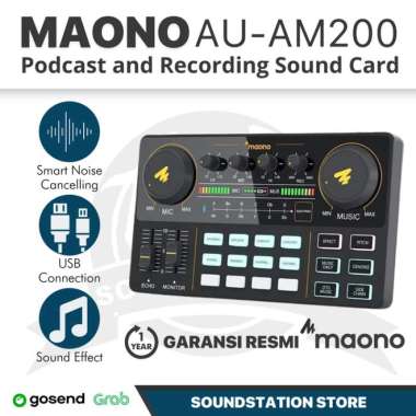 MAONO AU-AM200 SOUNDCARD HP PODCAST ZOOM SMULE ASMR