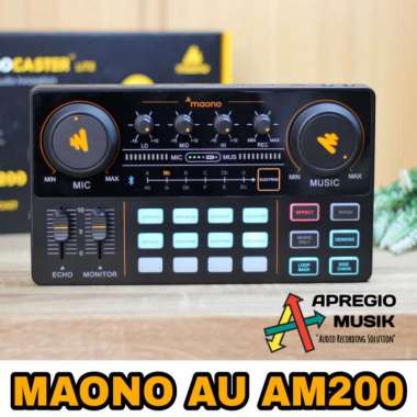 MAONO AU AM200 portable mixer untuk podcast broadcast soundcard