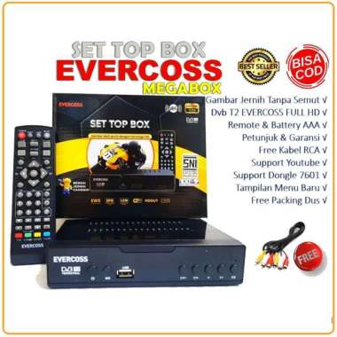 STB Set Top Box EVERCOSS MAX pro DVBT2 Evercoss MAX pro Multivariasi Multicolor