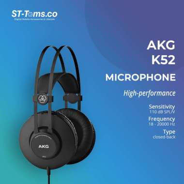 AKG K52/ K 52 Monitor Headphones Black