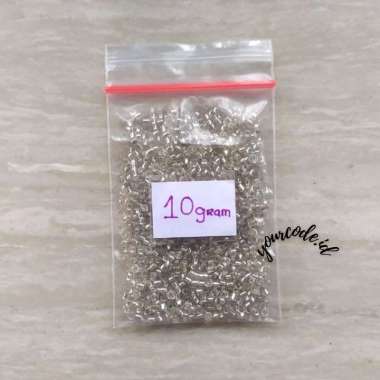 MOTE MANIK PAYET PASIR WARNA PERAK 10 GRAM 10 gram Perak