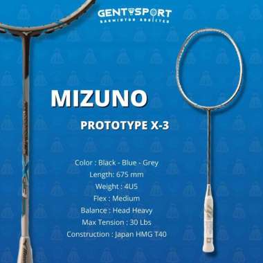 Mizuno Prototype X-3 Raket Badminton Original