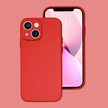 Soft Case Apple Iphone 13 & 13 Mini Silikon Candy Macaron Bludru 13 Merah