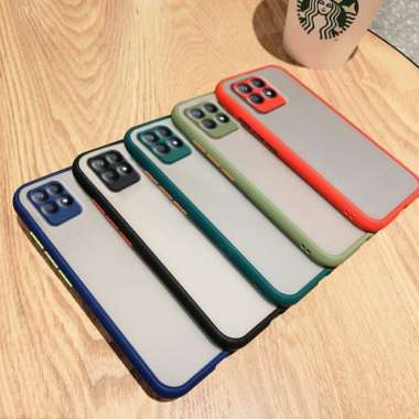 Soft Case Oppo Realme 8i Aero Color Button Matte Frame hijau matcha