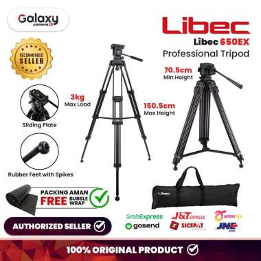 Libec 650EX 650 EX Professional Tripod for Camcorder/DSLR/Mirrorless