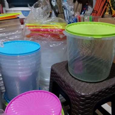 toples 5 liter plastik / Toples Peyek / Toples Kue / Toples Makanan Hijau