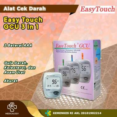 Easy Touch GCU 3 in 1 Alat Cek Kadar Gula Darah, Asam Urat, dan Kolesterol 3in1 DENGAN STRIP