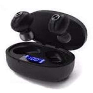 DR-15 Earphone Bluetooth TWS with charging case - Black Hitam