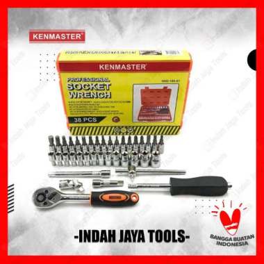 KENMASTER Kunci Sok Set 38 Pcs - Mata Obeng Sock Socket Wrench