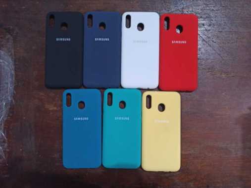 Samsung Galaxy A20s Silicone Full Cover Soft Case Silikon Original - Orange Samsung Galaxy A20s