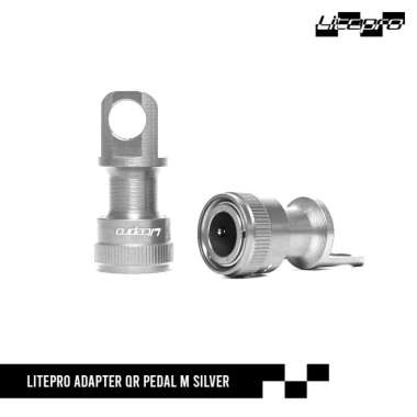 DELTACYCLES - LITEPRO ADAPTER QR PEDAL M SILVER