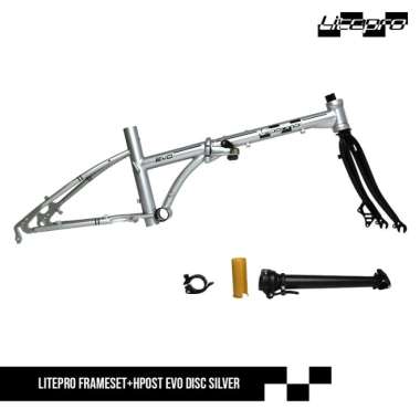 DELTACYCLES - LITEPRO FRAME SET EVO DBRAKE FREE HANDLEPOST SILVER