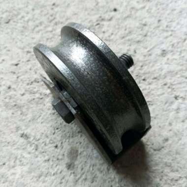 Roda Pintu Gerbang Pagar Besi Super Black As Ukuran 10 cm rel Bulat