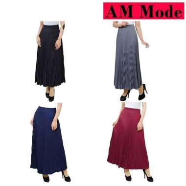 Kulot Plisket, Celana Kulot Plisket panjang, Kulot cantik - Maroon