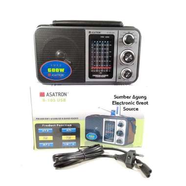 Asatron Speaker Radio R105 R105USB 105 8 Band USB Memori Pemutar mp3