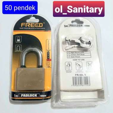 Gembok ANTI maling gembok anti theft gembok bagus gembok kuningan 50 pendek